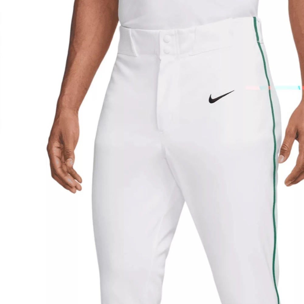 Nike White baseball pants with green accents. Men’s size 3X. ❗️NEW❗️
